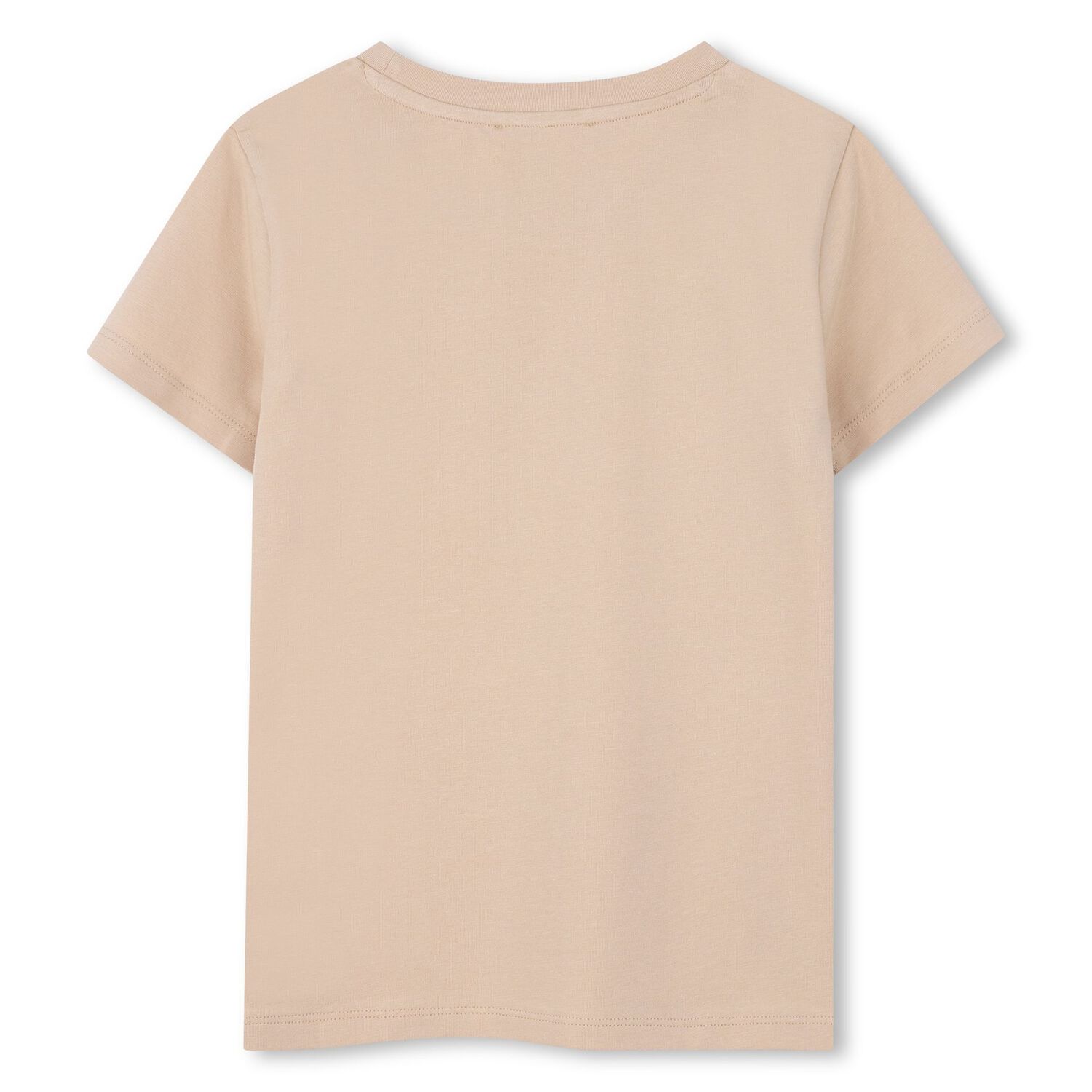 Girls Beige Logo T-Shirt, 3, hi-res