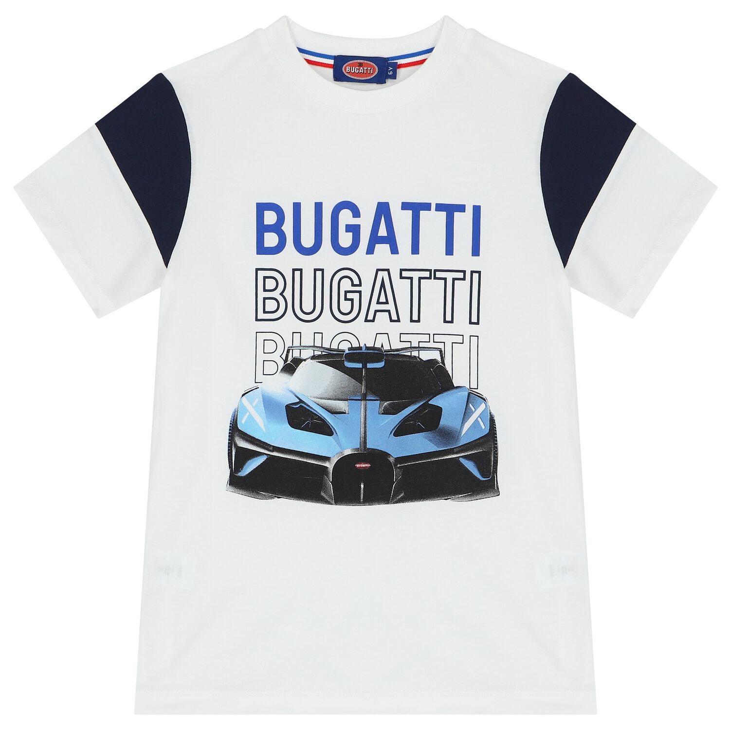 تيشيرت أولاد بالشعار باللون الأبيض, 1, hi-res