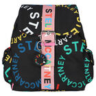 حقيبة ظهر بنات بالشعار باللون الاسود, 1, hi-res