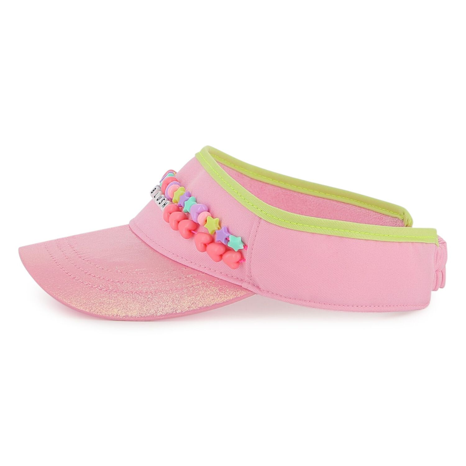 Girls Pink Logo Sun Visor, 1, hi-res