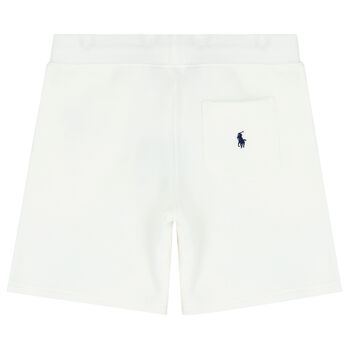 Boys White Logo Shorts