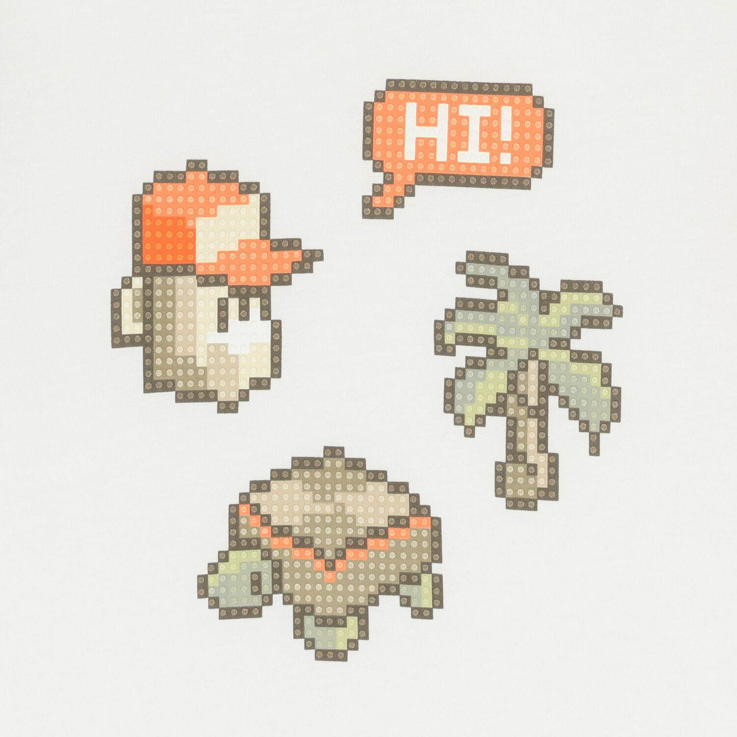 Boys Ivory Pixel T-Shirt , 1, hi-res