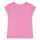 Girls Pink Cotton Logo T-Shirt, 1, hi-res