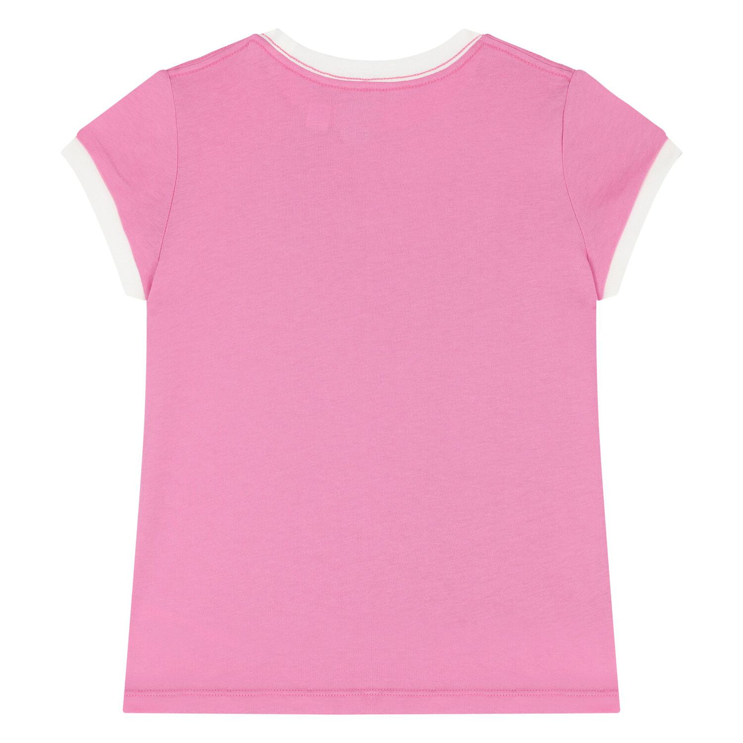 Girls Pink Cotton Logo T-Shirt, 1, hi-res image number null