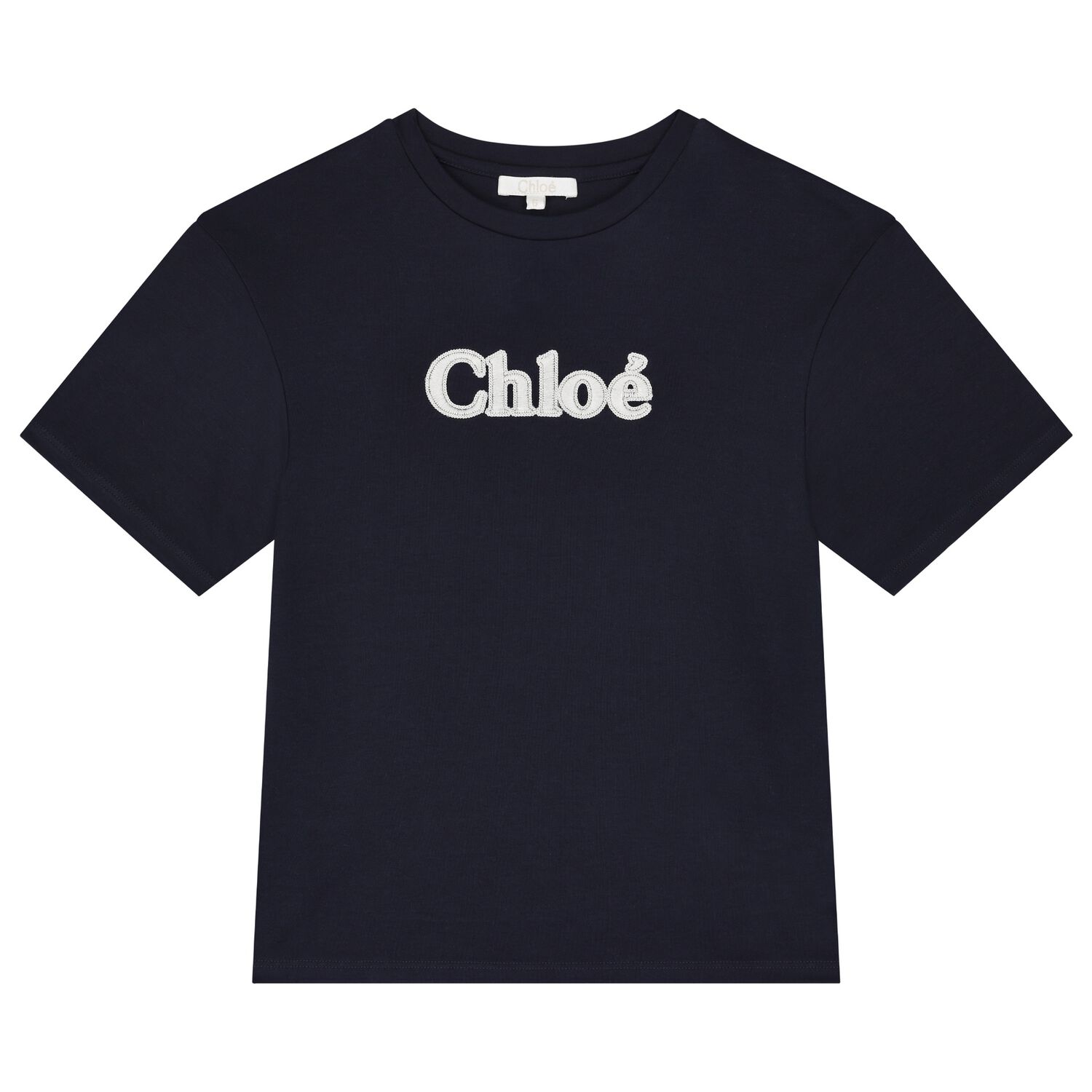 Girls Navy Blue Logo T-Shirt, 2, hi-res image number null