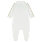Baby Boys White Logo Babygrow, 1, hi-res
