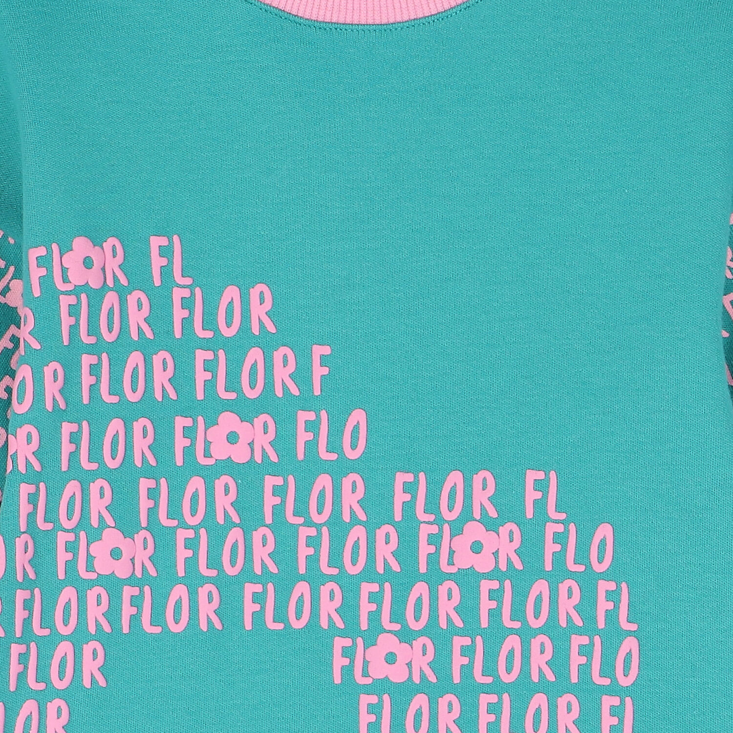 طقم فستان بنات باللون الأخضر والوردى, 1, hi-res