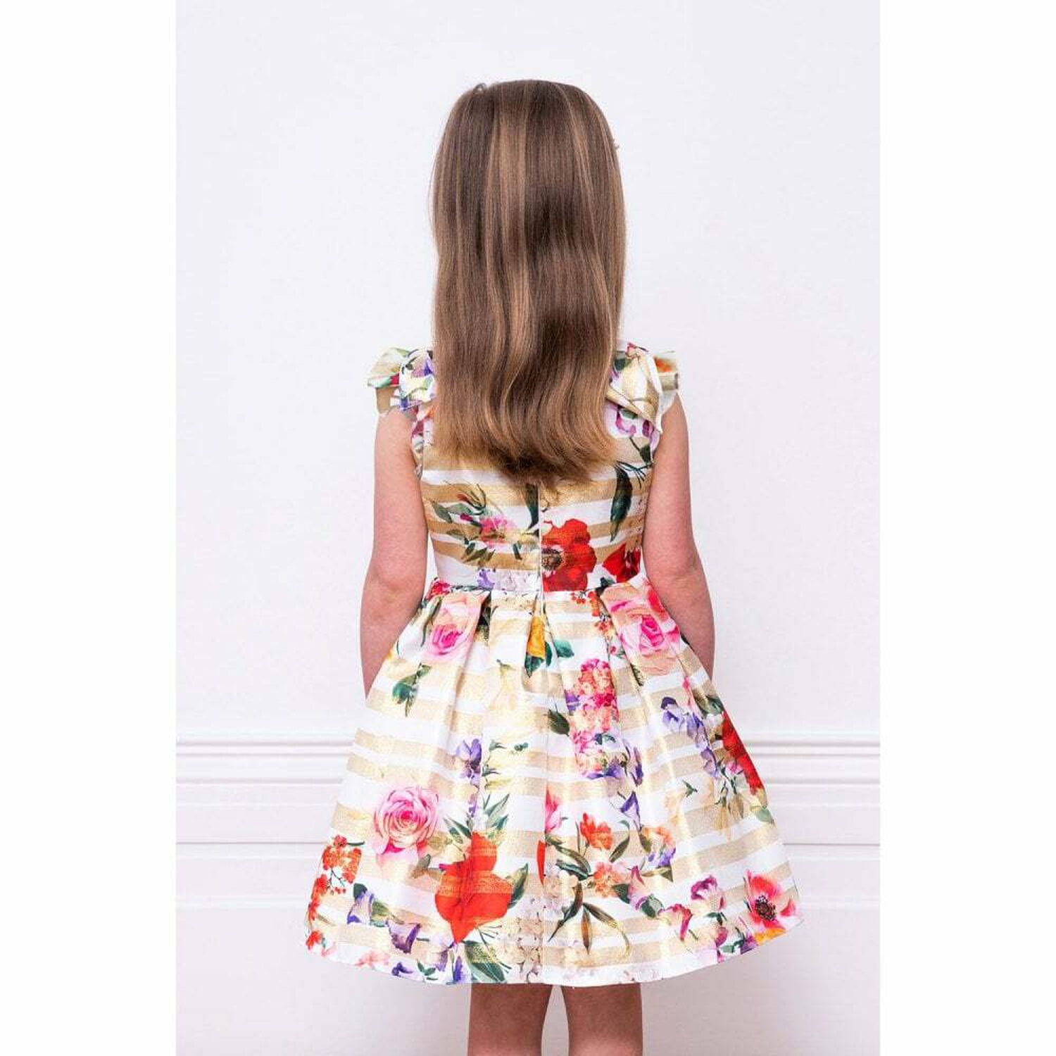 Girls Floral Print Dress, 1, hi-res