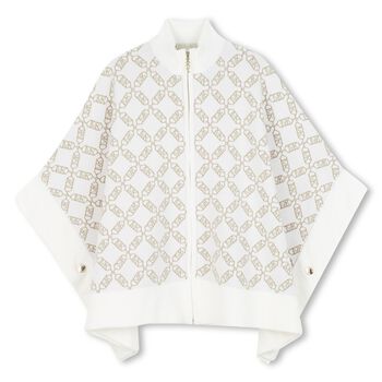 Girls Ivory Knitted Cape