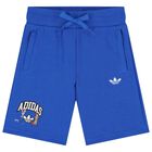 White & Blue Disney Logo Shorts Set, 1, hi-res