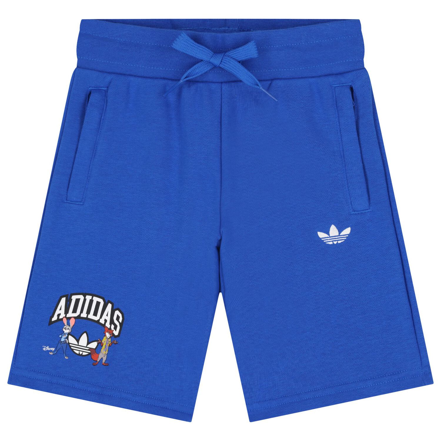 White & Blue Disney Logo Shorts Set, 1, hi-res