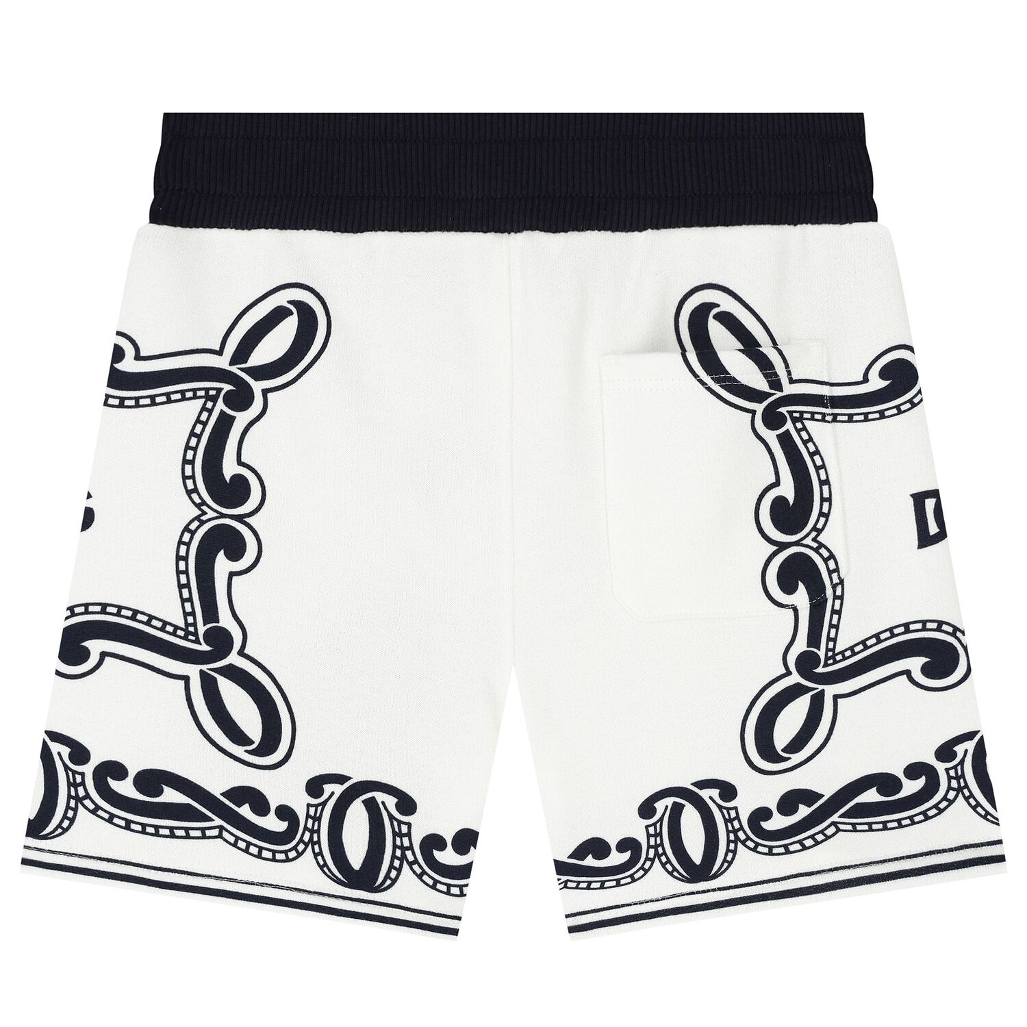 Younger Boys Ivory & Navy Blue Bandana Shorts, 1, hi-res image number null
