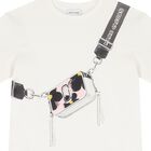 فستان بنات  بالشعار باللون الأبيض, 2, hi-res