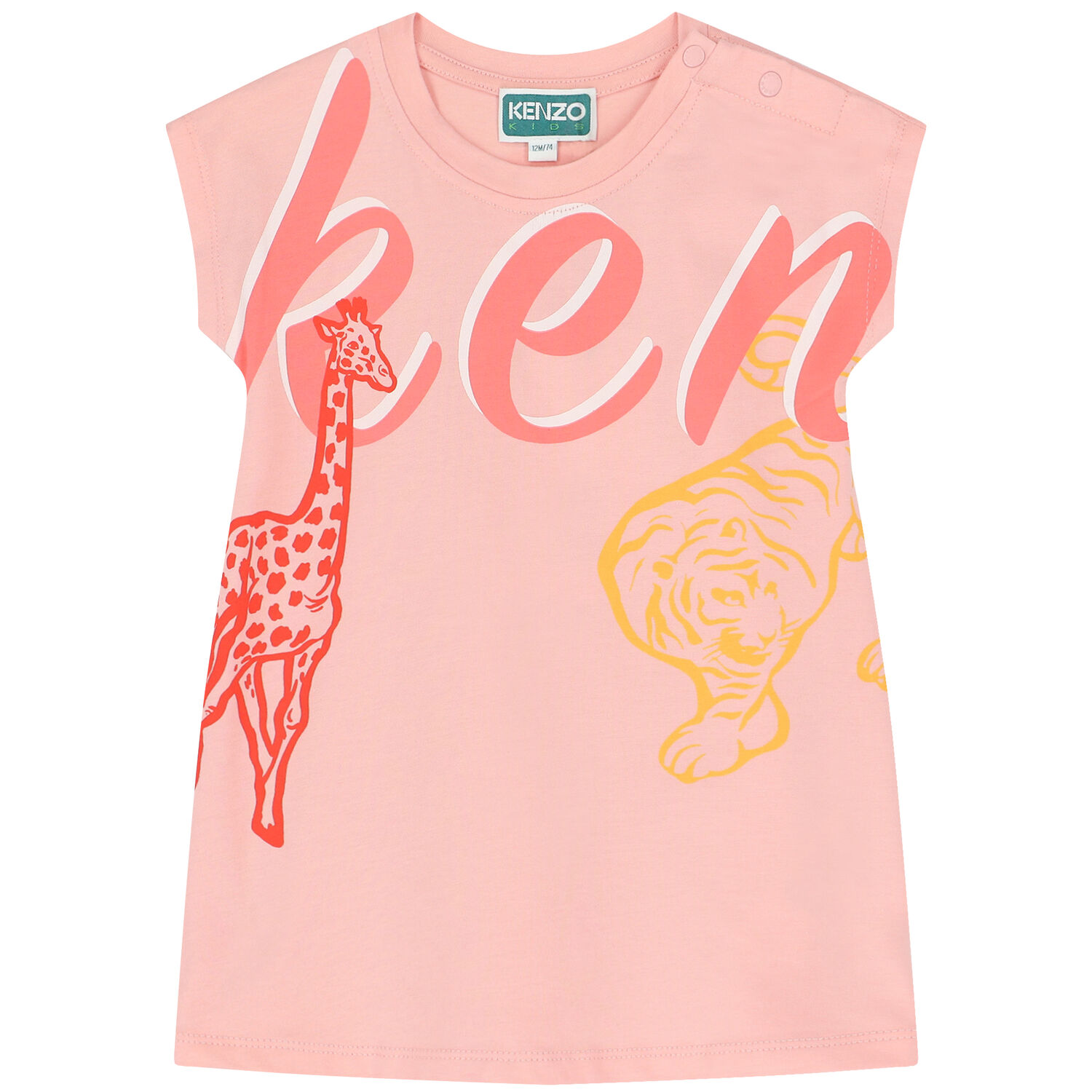 Younger Girls Pink Logo Dress, 1, hi-res image number null