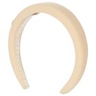Girls Beige Logo Padded Headband, 2, hi-res