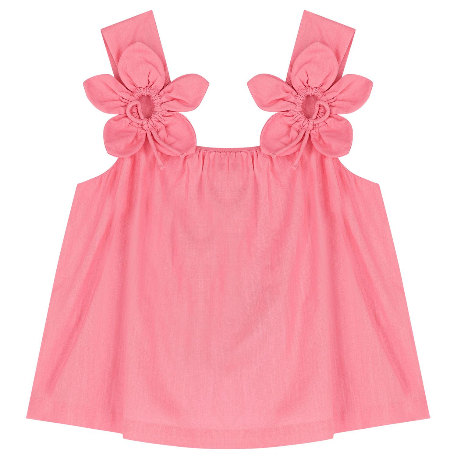 طقم بنطلون بنات مزين بأزهار ثلاثية الأبعاد باللون الوردي, 1, hi-res