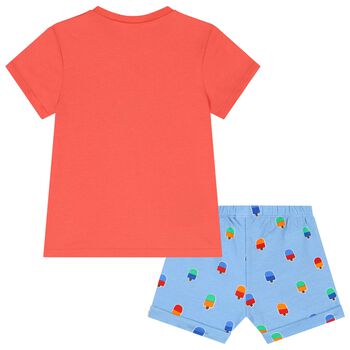 Baby Boys Red & Blue Shorts Set