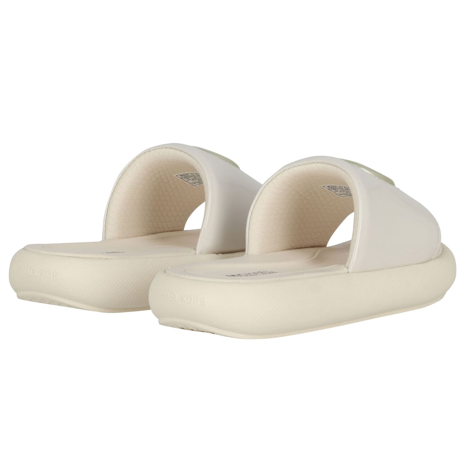 شباشب جلدية لامعة للبنات باللون البيج, 1, hi-res