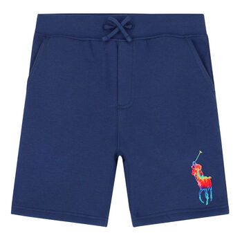 Boys Navy Logo Shorts