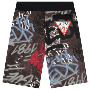 Boys Black Logo Shorts