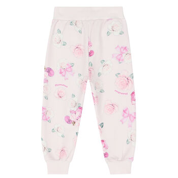 Younger Girls Pink Floral Jogger