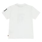 Younger Boys White Logo T-Shirt, 1, hi-res
