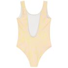 Girls Pink & Yellow Floral Swimsuit, 1, hi-res