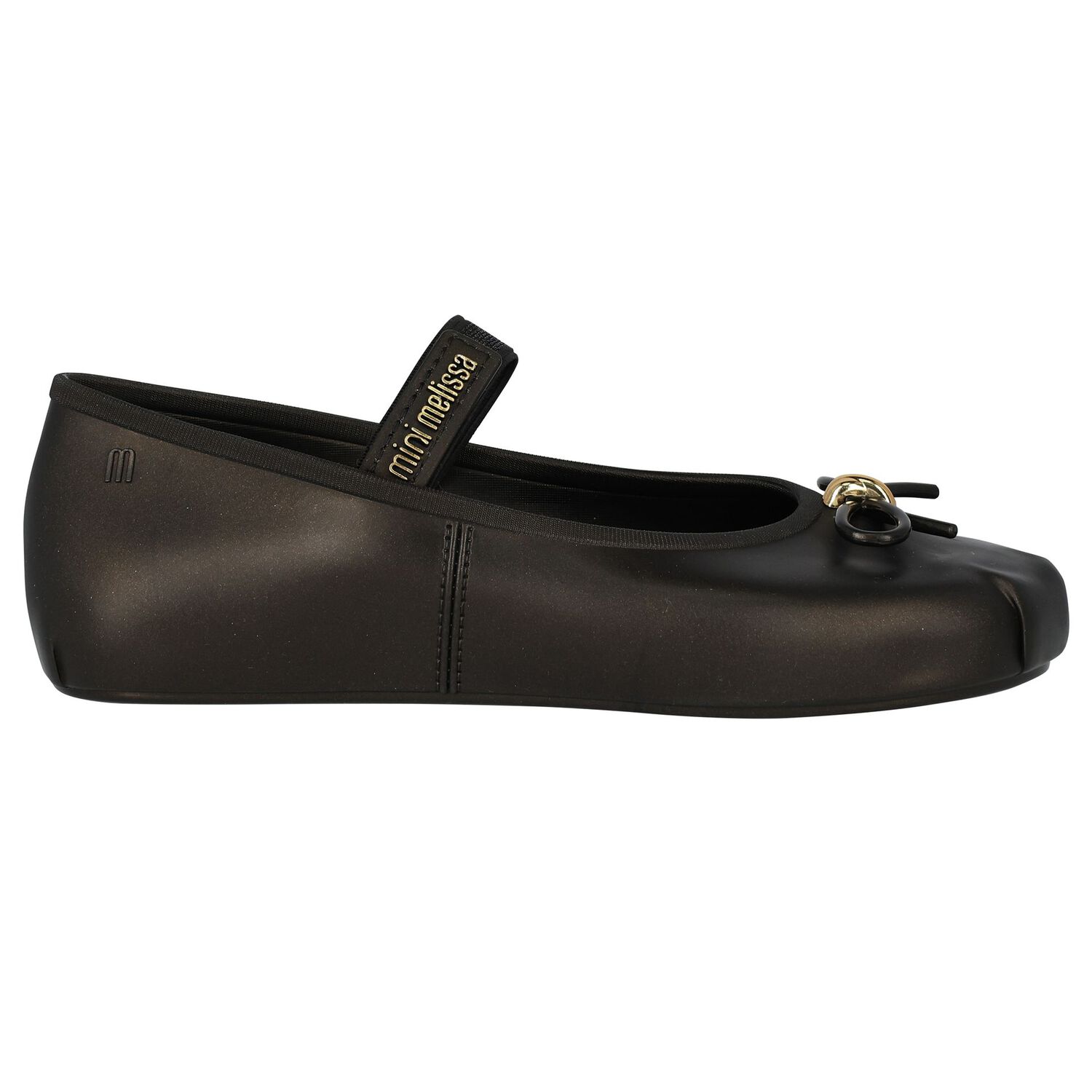 Girls Black Bow Shoes, 1, hi-res