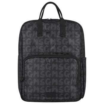 Girls Black Logo Backpack