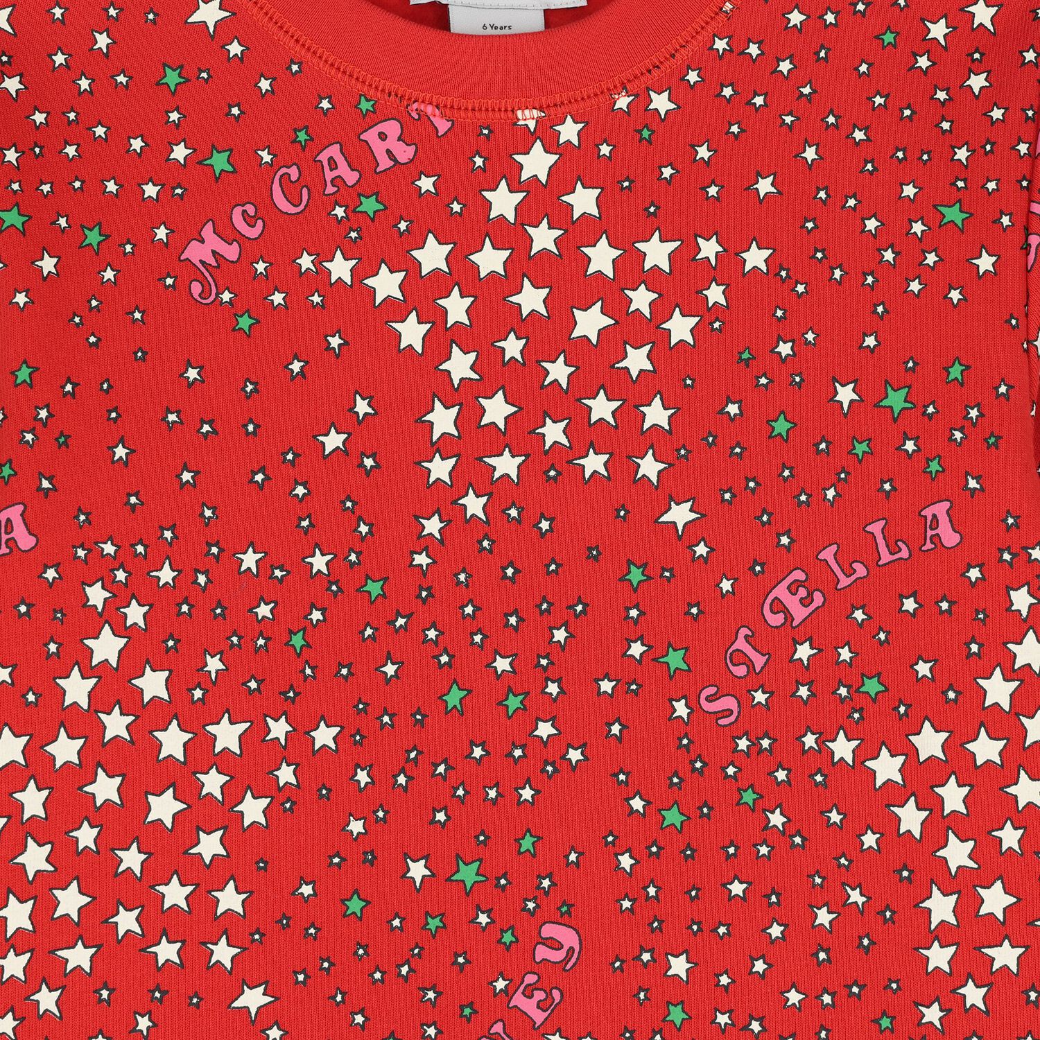 Girls Red Star Logo Sweatshirt, 1, hi-res