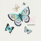 طقم شورتات للبنات  باللون العاجي والأخضر بنقشة الفراشات, 1, hi-res