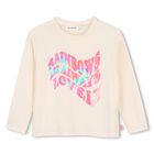 Girls Ivory Printed Long Sleeve Top, 1, hi-res