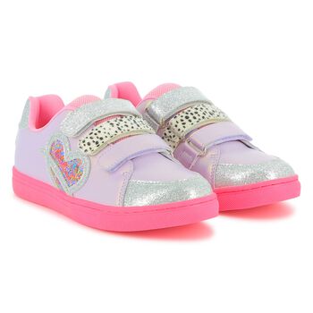 Girls Multi-Coloured Logo Trainers