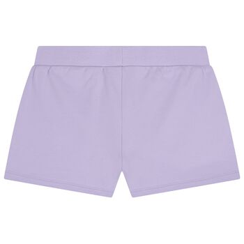 Girls Purple Logo Shorts
