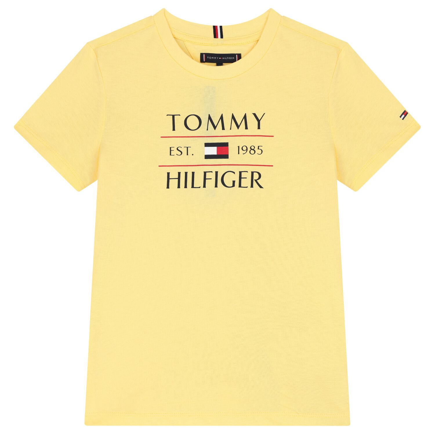  تيشيرت قطن بشعار علم للأولاد باللون الأصفر, 5, hi-res