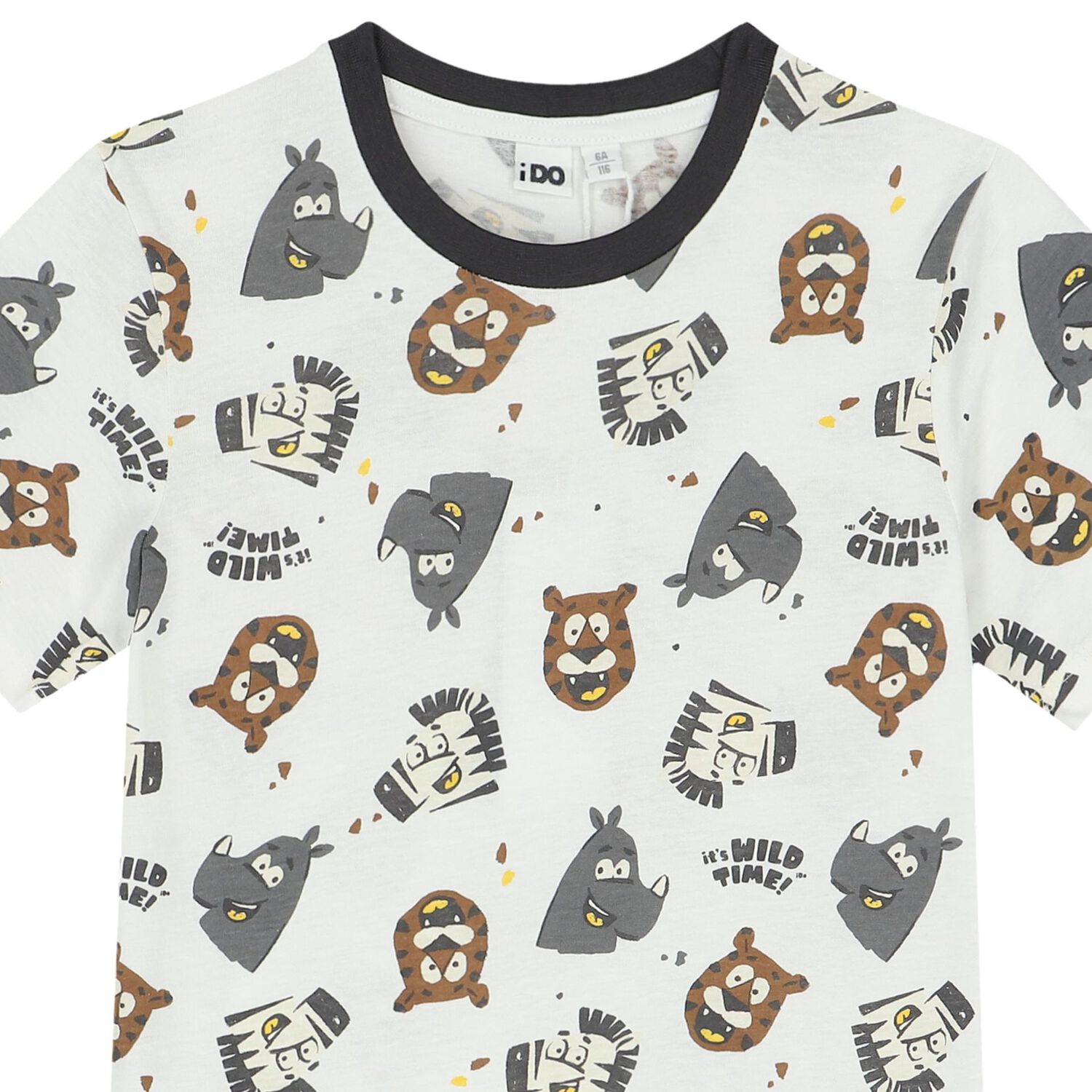 Boys White & Grey Shorts Set, 1, hi-res