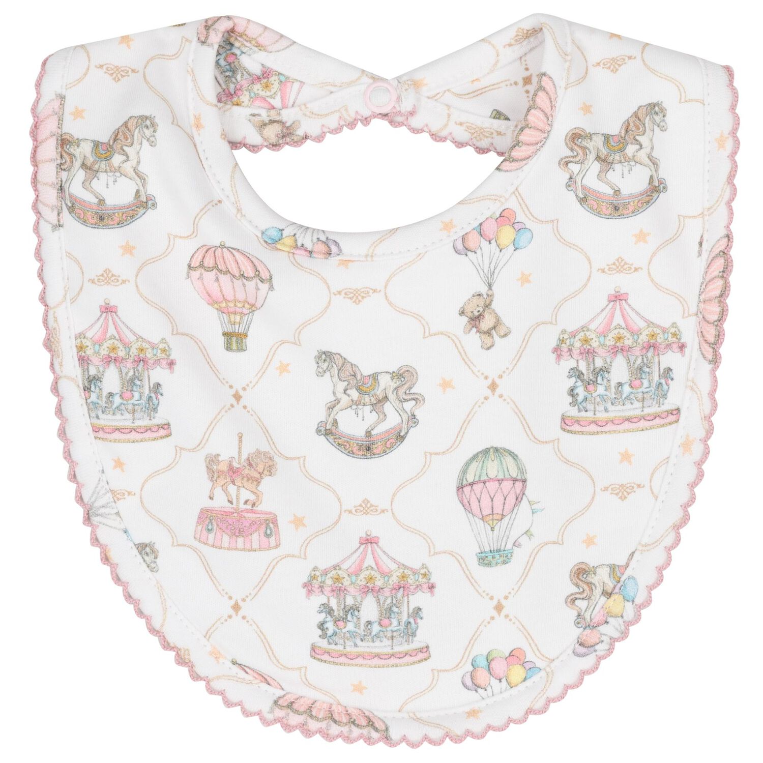 Baby Girls Pink & White Carousel & Hot Air Balloon Babygrow Gift Set, 1, hi-res image number null