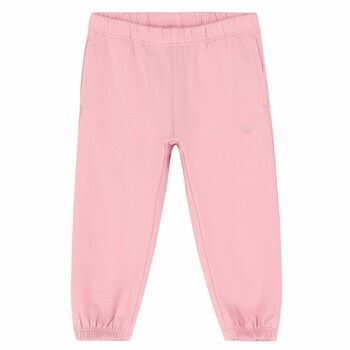 Younger Girls Pink Logo Joggers