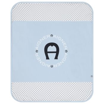 Baby Boys Blue Logo Blanket