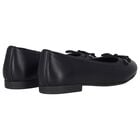 Girls Black Bow Ballerina Shoes, 1, hi-res