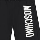 شورت للأولاد  بالشعار باللون الاسود, 2, hi-res