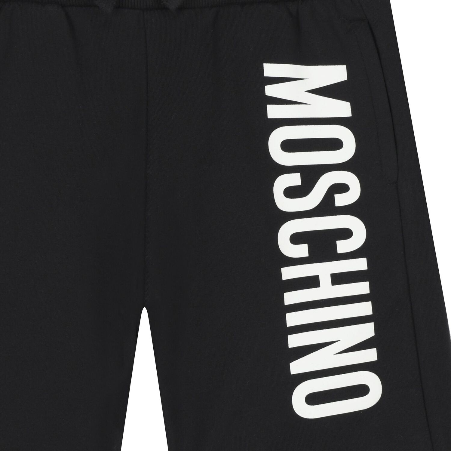 شورت للأولاد  بالشعار باللون الاسود, 2, hi-res