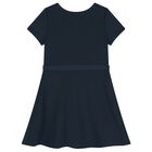 Girls Navy Blue Logo Dress, 1, hi-res