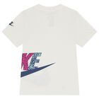 Girls White Logo T-Shirt, 3, hi-res