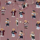 Boys White & Red Polo Bear Striped Shirt, 1, hi-res
