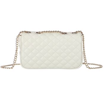 Girls White & Gold Bag 
