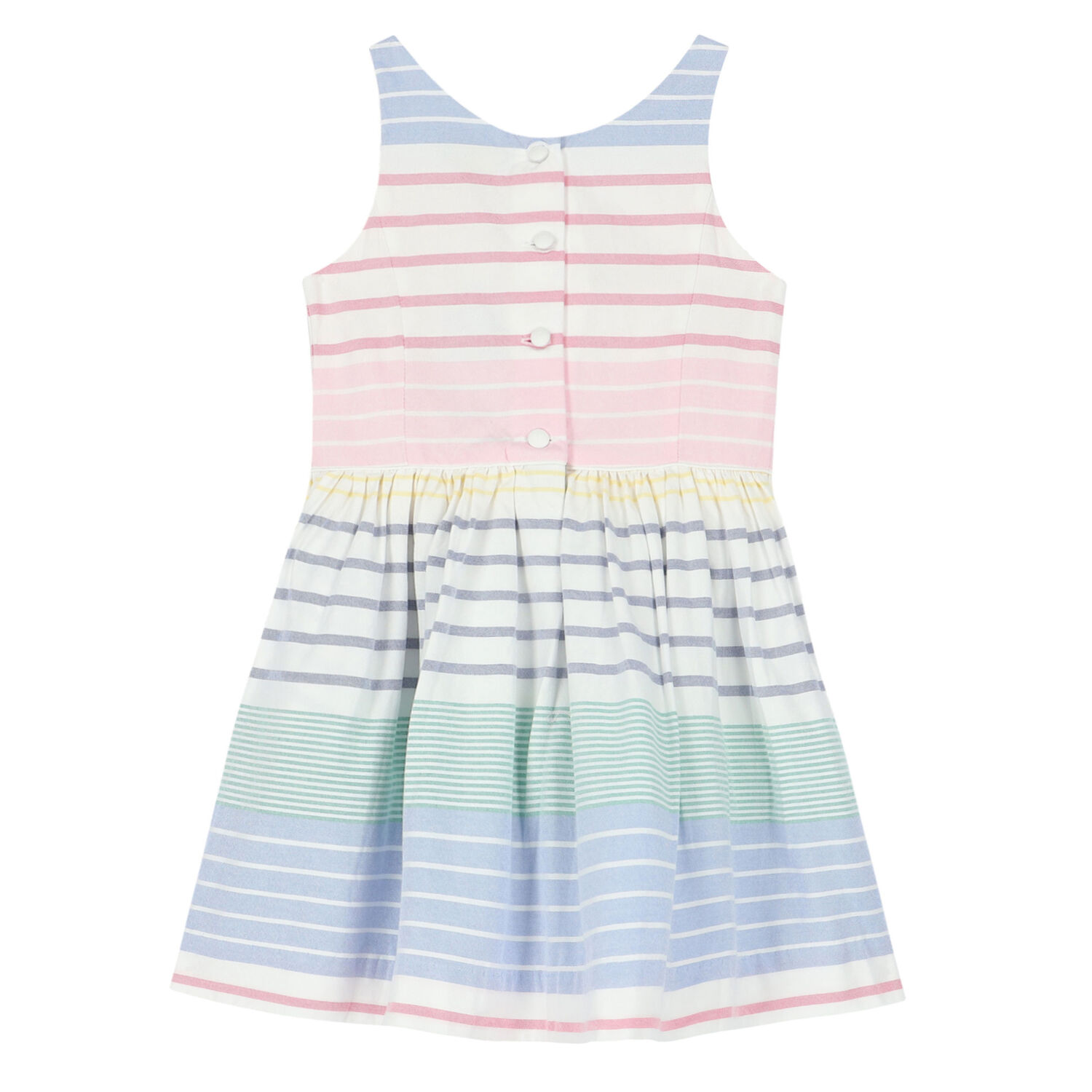 Girls Multicolor Striped Dress, 1, hi-res