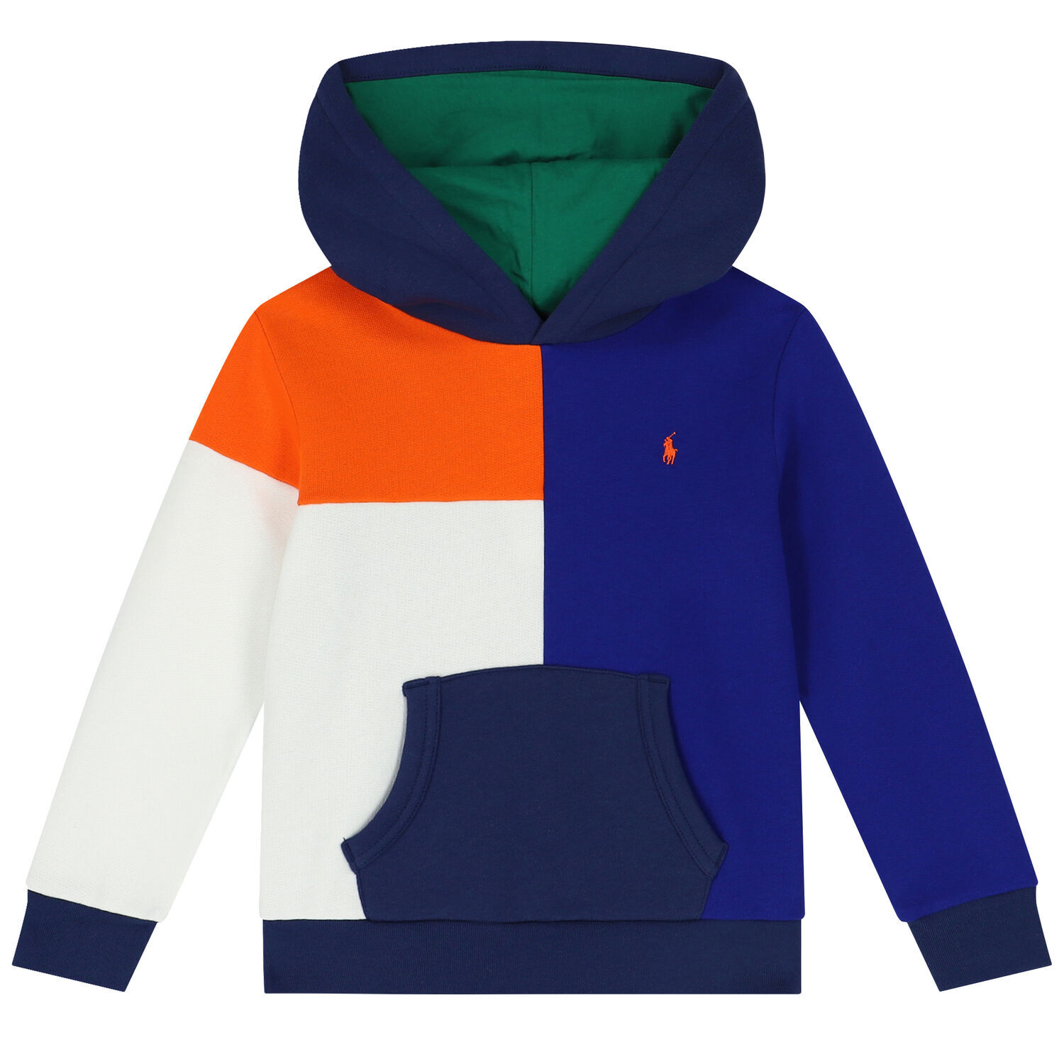 Boys Multi-Coloured Logo Hooded Top, 1, hi-res