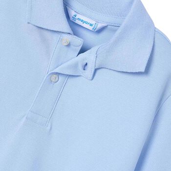 Boys Light Blue Logo Polo Shirt