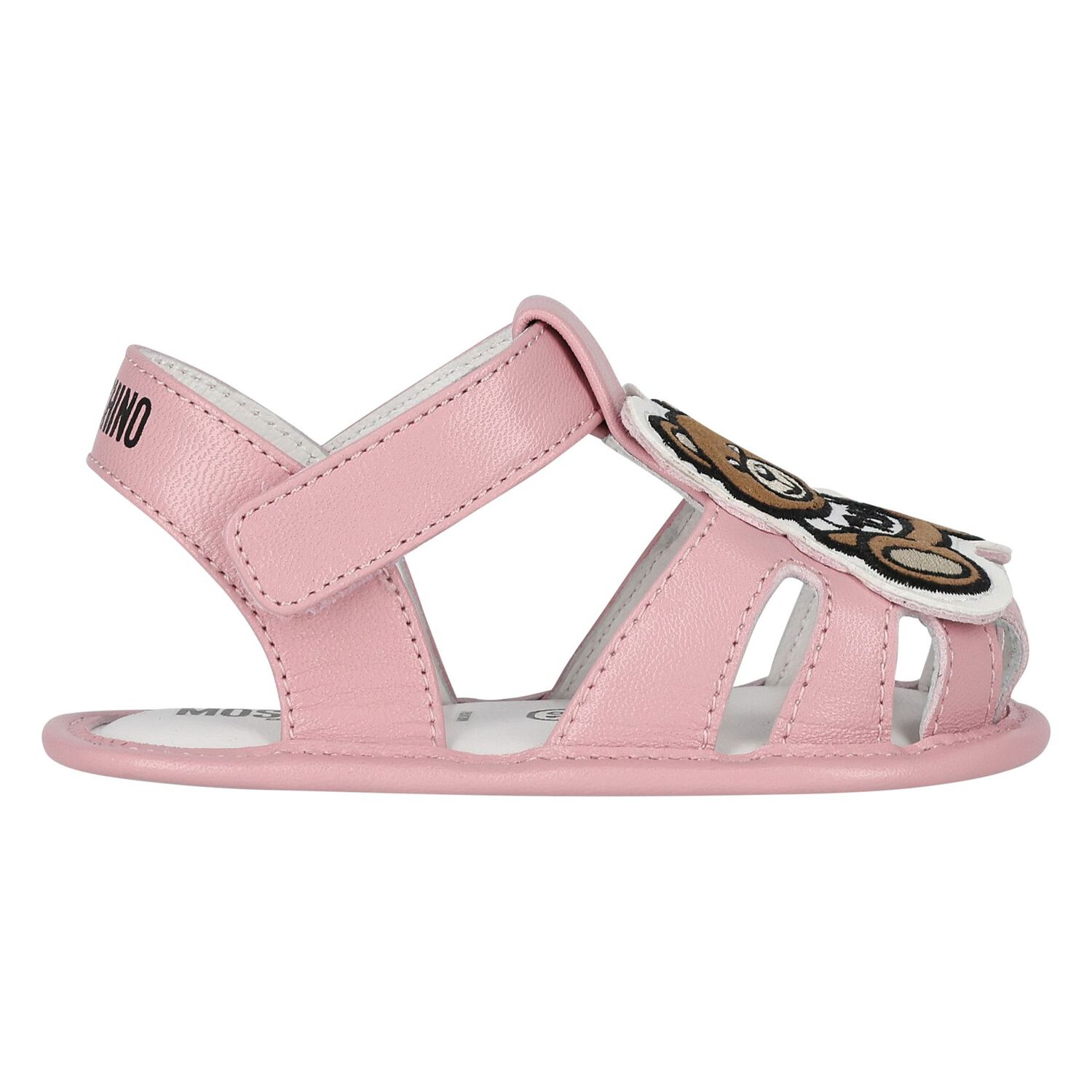 صندل بنات بطبعة تيدى بير  باللون الوردي , 1, hi-res